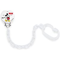NUK 10256312 Disney Mickey Mouse- Cadena y clip para chupete- 1 pieza- colores surtidos